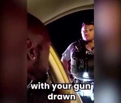 Cop stays completely silent while getting his ass handed to him by a black man