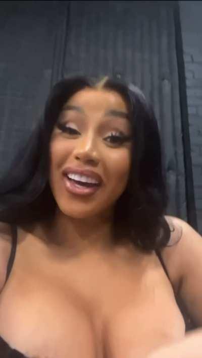Cardi B (Almost) Nip Slip