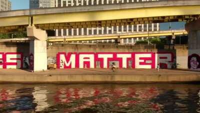 Some footage I caught last night of the BLM mural.