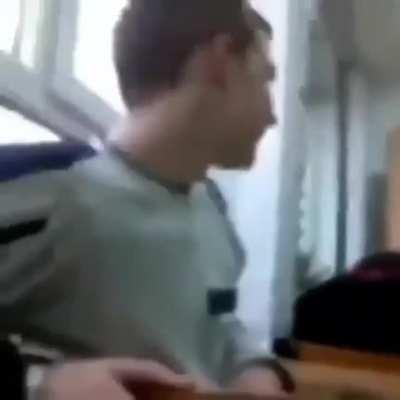 A kid screaming in class trying to be funny