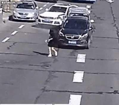 How? She drives too...