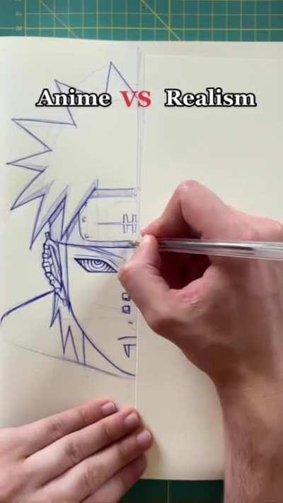 Hey guys! Here’s a drawing i did of Pain, half anime half realistic. hope you like it 🤍