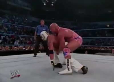 Kurt Angle did some crazy Suplexes to Rey Mysterio