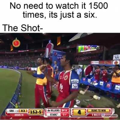 ABD showing off his supernatural abilities.