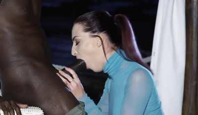 Beautiful girl sucking a huge BBC