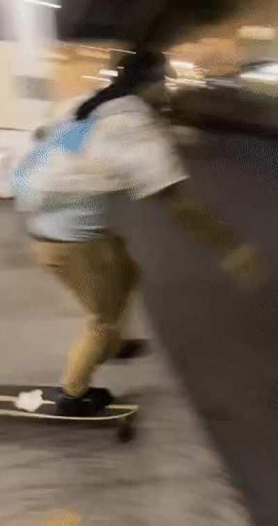 WCGW with riding a skate board down a hill?