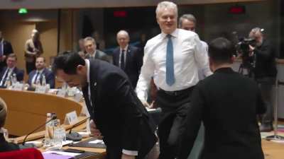 Zelensky Greeted by EU Leaders and Meloni.