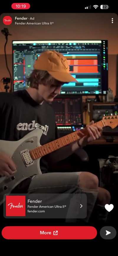 We’re getting modern emo music in Fender ads. Also Endswell shirt