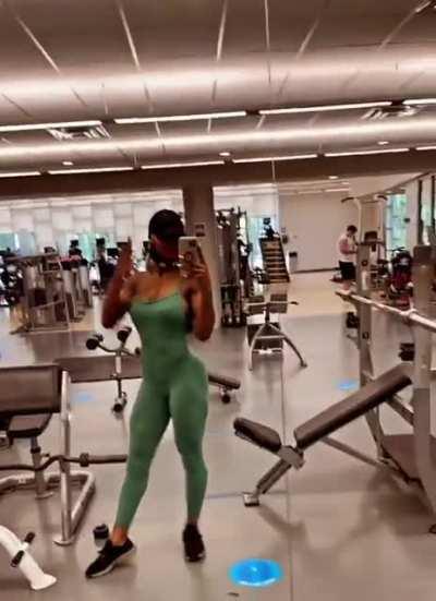 No outfit can hide from her abs