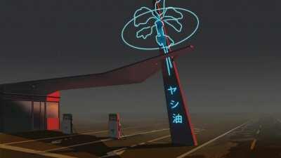 Desert road / vaporwave art