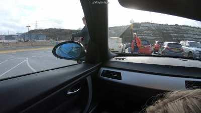 Your car and your wife but definitely not your cock being sucked. What your wife is up to while you’re at work, being a car park cock slut for another guy