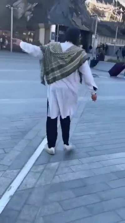 A man with a knife gets tasered outside Birmingham train station today