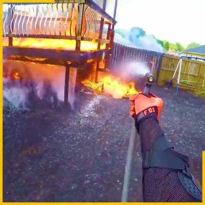 Bro putting out a fire. I don’t know if it has been posted here. Found it on fb.