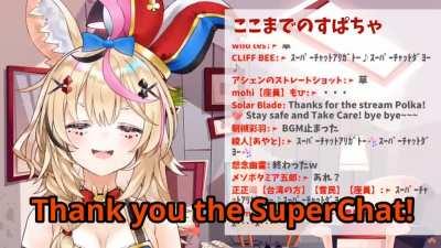 Polka singing the superchat song