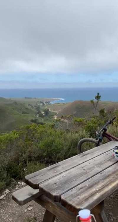 Biked for 10 miles to a lookout where I planned to celebrate with my own watermelon hard booch