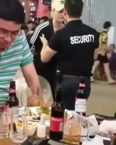 Taunting the security guy