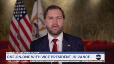 ABC cuts to a commercial break while VP Vance attempts to continue avoiding answering whether Tom Homan took the $50,000 bribe and also goes into a non-sequitur tangent about the Dems and the govt. shutdown VANCE: No, George, I sai— STEPHANOPOULOS: We'll 