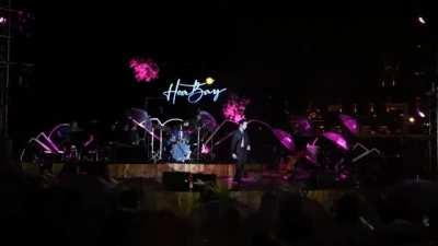 Vietnamese singer and his umbrella