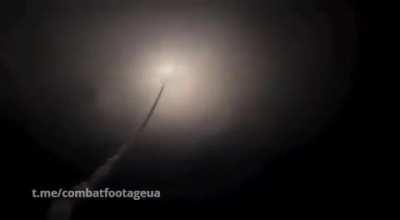 The launch of a US MGM-140A ATACMS cluster missile from a HIMARS launcher at a Russian target somewhere in Ukraine. November 2023