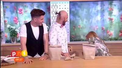 Blonde Gets Nailed On TV