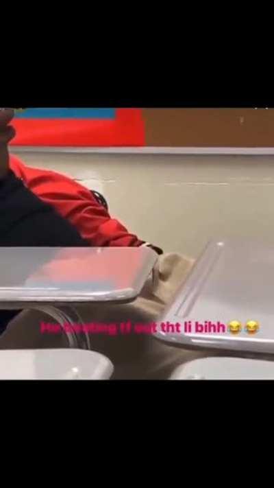 Stroking his shit in classes Lmaoooo
