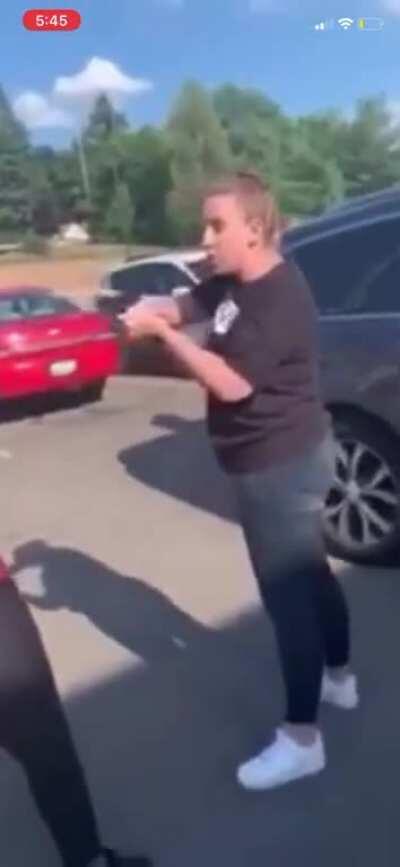 A video of a woman pulling a gun was posted here. Not saying she was right but here’s the ACTUAL confrontation. Don’t believe the first thing you see