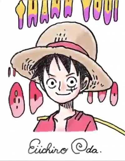 Little animation sequence made by Oda himself in commemoration of Vol. 100!
