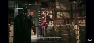 Don’t know why but I find this the funniest thing Jokers said in the whole trilogy 😂 it actually made me laugh out loud while replaying the game recently.