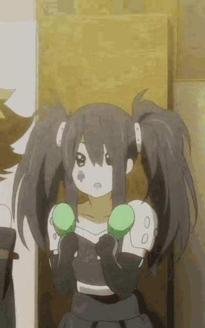 Daily Azunyan: Day 26 Azusa hyped for Sawa-chan and Death Devil. From S2,E10 “Teacher” (I love their DD outfits btw lol)