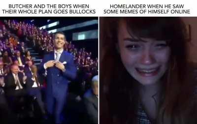 Gigachad Butcher vs average yummers enjoyer Homelander