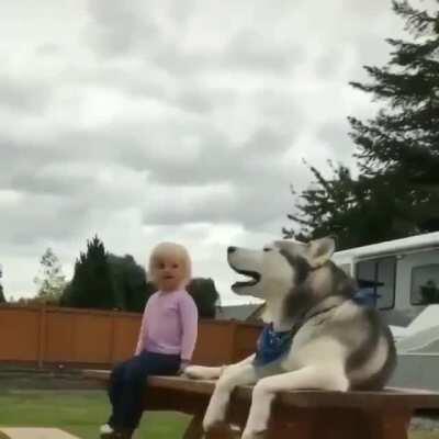 Screaming with the kid