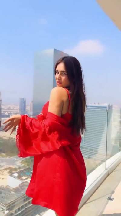 Neha Malik in red lingerie