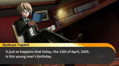 Here's my contribution to the Togami voice line. He reads me a story :)