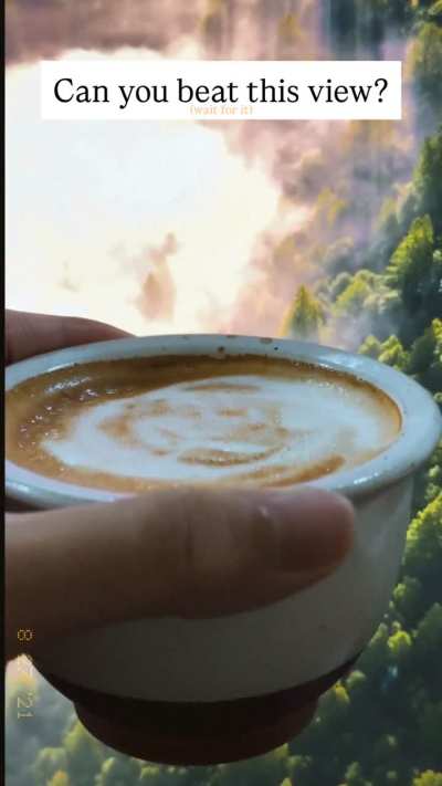 Coffee with a view this morning!