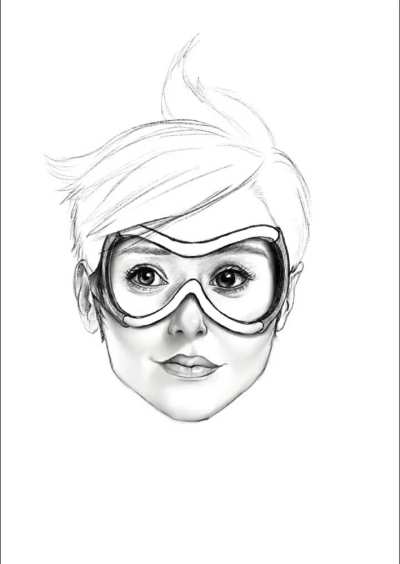 My Tracer fanart - process
