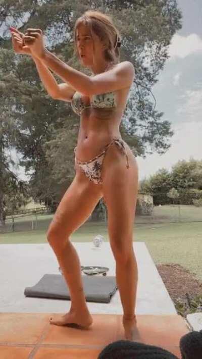 dancing in bikini