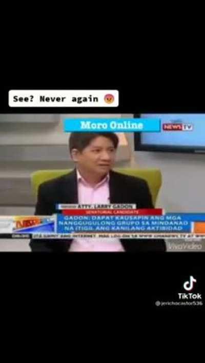 These kind of people should NEVER EVER be in power! The fact that he is Marcos' senatorial candidate sez it all!