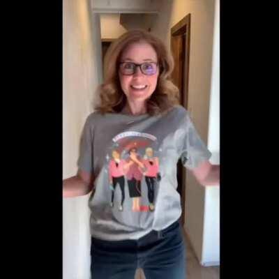 Jenna Fischer - Tit shake slomo