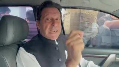 Imran Khan's video message from vehicle