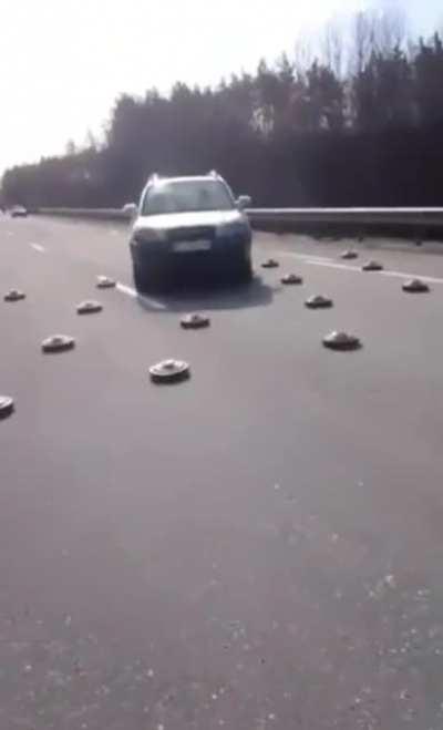 Thread The Needle. Mines Left By The Russian Army.