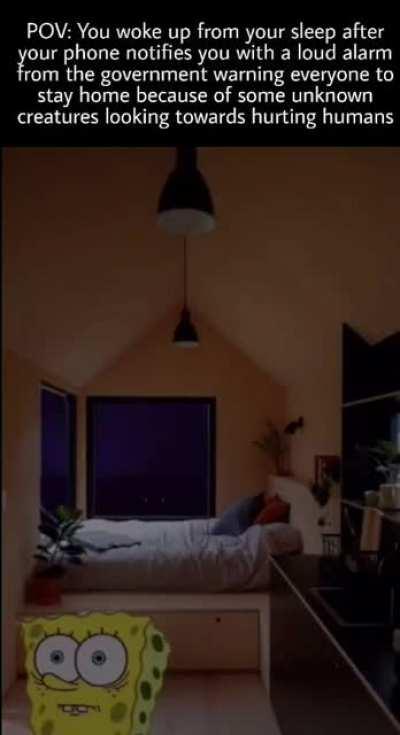 I hear knocking on my window.