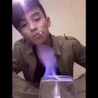 trying to drink flaming alcohol