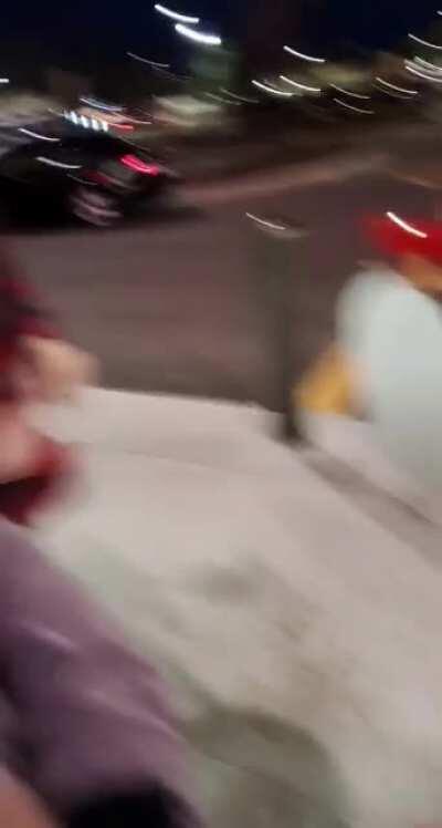 Karen yells about how wearing a mask outside makes you a criminal