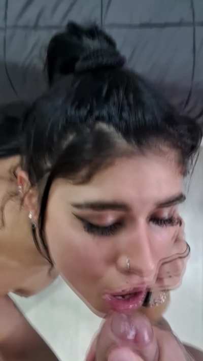 He was about to cover my face with cum and I received a call...it was exciting