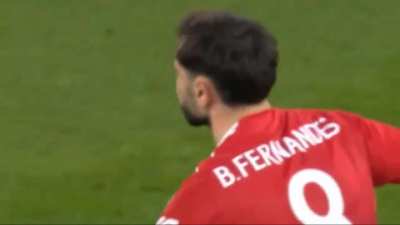 Amorim's reaction to Bruno's free kick