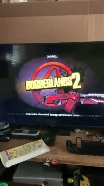 Borderlands 2 for the Switch. Even the loading screen is trying to speed-run.