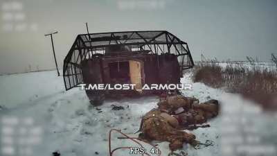 KVN fibre-optic drones disable M113 and methodically hunt down its crew and dismounts, Kursk