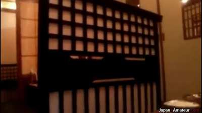 Amateur Japanese Girl Giving A Blowjob At A Restaurant