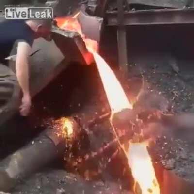 Casually touching lava