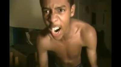 Boy tries to transform to SSJ3 Goku